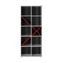 Hanah Home Ktp-910-Bk-1 Estantería Blanco y Rojo